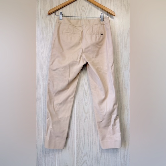 WHBM Perfect Form Pants Women's Size 2 R Slim Ankle Dress Shell Tan Pockets LNC - Picture 3 of 4